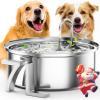 imageoneisall Dog Water Fountain Bowl Dispenser 7L Quiet Automatic Stainless Steel Pet Water Fountain for Large Dog100 BPAFree for Cats and Small and Medium LargeSized Dogs