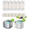 imageoneisall Wireless Cat Water Fountain 35L118oz Battery Operated Pet Drinking Fountain Stainless Steel Running Water Dispenser Fountains for Cats Cordless ampamp Rechargeable with Motion Sensor6 Sets Filters for PW04 Cat Fountain