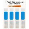 imageoneisall Cat Water Fountain Filters Replacement 4 Pack for 67oz2L Stainless Steel Fountain Easy to Install and Clean4 Filter  4 Sponge