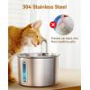 imageoneisall Cat Water Fountain Filters Replacement 4 Pack for 67oz2L Stainless Steel Fountain Easy to Install and CleanPWF 001 2L Fountain  3 Filter  3 Sponge