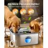 imageoneisall Dog Water Fountain 26Gal10L Stainless Steel Dog Water Bowl Dispenser with Washable Filter ampamp Deeper Drinking Aera UltraQuiet Pet Water Fountain for Small Medium Large Dogs and MultiPet