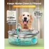imageoneisall Dog Water Fountain 7L230oz18G Quiet Dog Fountain Water Bowl Stainless Steel Dog Water Fountain with Visual Water LevelampampTriple Filtration for Large Medium Small Breed Dogs PetsUpgraded PWF002 Dog Fountain 3Sets Filters