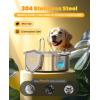 imageoneisall Dog Water Fountain 7L230oz18G Quiet Dog Fountain Water Bowl Stainless Steel Dog Water Fountain with Visual Water LevelampampTriple Filtration for Large Medium Small Breed Dogs PetsUpgraded PWF002 Dog Fountain 3Sets Filters