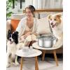imageoneisall Dog Water Fountain 7L230oz18G Quiet Dog Fountain Water Bowl Stainless Steel Dog Water Fountain with Visual Water LevelampampTriple Filtration for Large Medium Small Breed Dogs Pets8Set Filters for 7L Dog Fountain