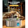 imageoneisall Dog Water Fountain 7L230oz18G Quiet Dog Fountain Water Bowl Stainless Steel Dog Water Fountain with Visual Water LevelampampTriple Filtration for Large Medium Small Breed Dogs PetsUpgraded PWF002 Dog Fountain 3Sets Filters