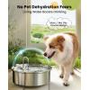 imageoneisall Dog Water Fountain 7L230oz18G Quiet Dog Fountain Water Bowl Stainless Steel Dog Water Fountain with Visual Water LevelampampTriple Filtration for Large Medium Small Breed Dogs PetsPWF002 Dog Fountain 3 Sets Filters