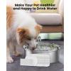 imageoneisall Dog Water Fountain 7L230oz18G Quiet Dog Fountain Water Bowl Stainless Steel Dog Water Fountain with Visual Water LevelampampTriple Filtration for Large Medium Small Breed Dogs Pets8Set Filters for 7L Dog Fountain