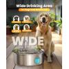 imageoneisall Dog Water Fountain 7L230oz18G Quiet Dog Fountain Water Bowl Stainless Steel Dog Water Fountain with Visual Water LevelampampTriple Filtration for Large Medium Small Breed Dogs PetsUpgraded PWF002 Dog Fountain 3Sets Filters