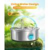 imageoneisall Dog Water Fountain 7L230oz18G Quiet Dog Fountain Water Bowl Stainless Steel Dog Water Fountain with Visual Water LevelampampTriple Filtration for Large Medium Small Breed Dogs PetsUpgraded PWF002 Dog Fountain 3Sets Filters