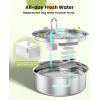 imageoneisall Dog Water Fountain for Large Dogs with Extra Replacement Pump7L230oz18G Stainless Steel Dog Fountain Bowl Super Quiet with Triple Filtration