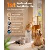 imageoneisall Pet Air Purifier with Washable Filter Covers Up to 1200 Ft Quiet Home Pets Air Cleaner Upgrade for Pet Hair DanderSmell Odor and Allergies with 3in1 HEPA Filter