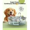 imageoneisall Replacement Pump for PWF002B Replacement Pump for Dog Water Fountain With Light Water Fountain for Cats Inside Ultra Quiet Water Pump with 49 ft Power Cable