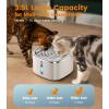 imageoneisall Stainless Steel Cat Water Fountain 35L118fl oz Automatic Pet Drinking Fountains for Cats Indoor Quiet Running Cat Waterer FountainsPW03 Cat Fountain 3 Sets FiltersPW03 White Fountain 3 Sets Filters