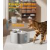 imageoneisall Stainless Steel Cat Water Fountain 35L118fl oz Automatic Pet Drinking Fountains for Cats Indoor Quiet Running Cat Waterer FountainsPW03 Cat Fountain 3 Sets FiltersPW03 Cat Fountain 3 Sets Filters
