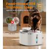 imageoneisall Stainless Steel Cat Water Fountain 35L118fl oz Automatic Pet Drinking Fountains for Cats Indoor Quiet Running Cat Waterer FountainsPW03 Cat Fountain 3 Sets FiltersPW03 White Fountain 3 Sets Filters