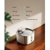 imageoneisall Wireless Cat Water Fountain 35L118oz Battery Operated Pet Drinking Fountain Stainless Steel Running Water Dispenser Fountains for Cats Cordless ampamp Rechargeable with Motion SensorPW04 Cat Fountain 3 Sets Filters