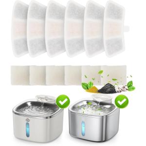 image6pcs Replacement Filters for PW03 35L Stainless Steel Cat Water Fountainfor Fountain in Model PW03