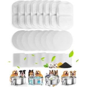 imageoneisall Dog Water Fountain 7L230oz18G Quiet Dog Fountain Water Bowl Stainless Steel Dog Water Fountain with Visual Water LevelampampTriple Filtration for Large Medium Small Breed Dogs Pets8Set Filters for 7L Dog Fountain