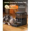imageOneisall Cordless WiFi Automatic Cat Feeder Rechargeable 100Day Battery Operated Pet Feeder 12 Cups3L Timed Cat Food Dispenser for Large Kibble Smart App Control BlackBlack