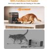 imageOneisall Cordless WiFi Automatic Cat Feeder Rechargeable 100Day Battery Operated Pet Feeder 12 Cups3L Timed Cat Food Dispenser for Large Kibble Smart App Control BlackBlack