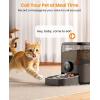 imageOneisall Cordless WiFi Automatic Cat Feeder Rechargeable 100Day Battery Operated Pet Feeder 12 Cups3L Timed Cat Food Dispenser for Large Kibble Smart App Control BlackBlack