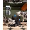 imageOneisall Cordless WiFi Automatic Cat Feeder Rechargeable 100Day Battery Operated Pet Feeder 12 Cups3L Timed Cat Food Dispenser for Large Kibble Smart App Control BlackBlack