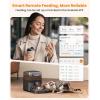 imageOneisall Cordless WiFi Automatic Cat Feeder Rechargeable 100Day Battery Operated Pet Feeder 12 Cups3L Timed Cat Food Dispenser for Large Kibble Smart App Control BlackBlack