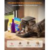 imageOneisall Cordless WiFi Automatic Cat Feeder Rechargeable 100Day Battery Operated Pet Feeder 12 Cups3L Timed Cat Food Dispenser for Large Kibble Smart App Control BlackBlack