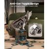 imageOneisall Cordless WiFi Automatic Cat Feeder Rechargeable 100Day Battery Operated Pet Feeder 12 Cups3L Timed Cat Food Dispenser for Large Kibble Smart App Control BlackBlack