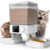 imageoneisall Automatic Cat Feeder for 2 Cats 20 Cups5L Automatic Cat Food Dispenser for Small Pets Indoor Timed Cat Feeder for Dry FoodWhiteWhite