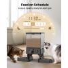 imageoneisall Automatic Cat Feeder for 2 Cats 20 Cups5L Automatic Cat Food Dispenser for Small Pets Indoor Timed Cat Feeder for Dry FoodWhiteBlack