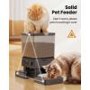 imageoneisall Automatic Cat Feeder for 2 Cats 20 Cups5L Automatic Cat Food Dispenser for Small Pets Indoor Timed Cat Feeder for Dry FoodWhiteBlack