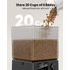 imageoneisall Automatic Cat Feeder for 2 Cats 20 Cups5L Automatic Cat Food Dispenser for Small Pets Indoor Timed Cat Feeder for Dry FoodWhiteBlack
