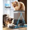 imageoneisall Automatic Cat Feeder for 2 Cats 20 Cups5L Automatic Cat Food Dispenser for Small Pets Indoor Timed Cat Feeder for Dry FoodWhiteBlack