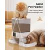imageoneisall Automatic Cat Feeder for 2 Cats 20 Cups5L Automatic Cat Food Dispenser for Small Pets Indoor Timed Cat Feeder for Dry FoodWhiteWhite