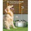 imageoneisall Automatic Water Dispenser for Dogs 7L18Gal Stainless Steel Dog Water Fountain Easy Clean BPAFree Automatic Dog Water Bowl with 4Layers Filtration for Large Dogs MultiPetsPWF002A Dog Fountain3Sets Filters