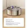 imageoneisall Automatic Water Dispenser for Dogs 7L18Gal Stainless Steel Dog Water Fountain Easy Clean BPAFree Automatic Dog Water Bowl with 4Layers Filtration for Large Dogs MultiPetsPWF002A Dog Fountain3Sets Filters