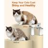 imageoneisall Cat Hair Vacuum LowNoise Pet Vacuum Grooming Kit with Brush ampamp Clippers for Hair Shedding Trimming Grooming 6 in 1 Cat Vacuum Groomer for Pet Hair Grooming