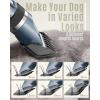 imageoneisall Dog Clipper Low Noise Dog Grooming Kit with Rechargeable Dog Shaver Cordless Electric Quiet Hair Clipper Set for Dog Cats PetsGoldBlue