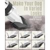 imageoneisall Dog Clipper Low Noise Dog Grooming Kit with Rechargeable Dog Shaver Cordless Electric Quiet Hair Clipper Set for Dog Cats PetsGoldWhite