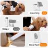 imageoneisall Dog Grooming Vacuum Pet Grooming Vacuum with Clipper Nail Grinder 15L Dust Cup Dog deshedding Vacuum Brush with 7 Pet Grooming Tools for Shedding Pet Hair Home CleaningGray