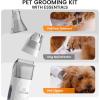 imageoneisall Dog Grooming Vacuum Pet Grooming Vacuum with Clipper Nail Grinder 15L Dust Cup Dog deshedding Vacuum Brush with 7 Pet Grooming Tools for Shedding Pet Hair Home CleaningGray