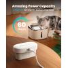 imageoneisall Wireless Cat Water Fountain 35L118oz Battery Operated Pet Drinking Fountains Stainless Steel for Cats Indoor Cordless Cat Water Fountains with Motion Sensor Stainless Steel White ColorWhite Stainless Steel