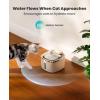 imageoneisall Wireless Cat Water Fountain 35L118oz Battery Operated Pet Drinking Fountains Stainless Steel for Cats Indoor Cordless Cat Water Fountains with Motion Sensor Stainless Steel White ColorWhite Stainless Steel
