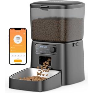 imageoneisall Automatic Cat Feeder WiFi Cat Food Dispenser with App Control Auto Cats Feeder Automatic for Dry Food Smart Pet Food Dispenser with Portion Control for Small Pets Indoor35L