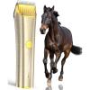 imageoneisall Horse ClippersLow Noise Horse Trimmer Shaver Kit for Matted Long Hair2 Speed Cordless Grooming Clippers for HorseGold