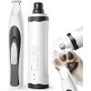 imageoneisall Quiet Dog Trimmer for Paws Dog Nail Grinder Paw Trimmer with 2 LED Lights 35dB Grooming Kit Safe Nail Kit Cordless Rechargeable Electric Clippers