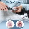 imageoneisall 2 Speed Cat Clippers with Double Blades Rechargeable Cordless Small Cat Paw Trimmer Low Noise for Trimming Dogs Hair Around Paws Eyes Ears Face Rump BlackBlack