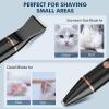 imageoneisall 2 Speed Cat Clippers with Double Blades Rechargeable Cordless Small Cat Paw Trimmer Low Noise for Trimming Dogs Hair Around Paws Eyes Ears Face Rump BlackBlack