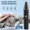imageoneisall 2 Speed Cat Clippers with Double Blades Rechargeable Cordless Small Cat Paw Trimmer Low Noise for Trimming Dogs Hair Around Paws Eyes Ears Face Rump BlackBlack